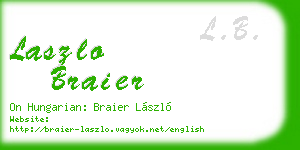 laszlo braier business card
